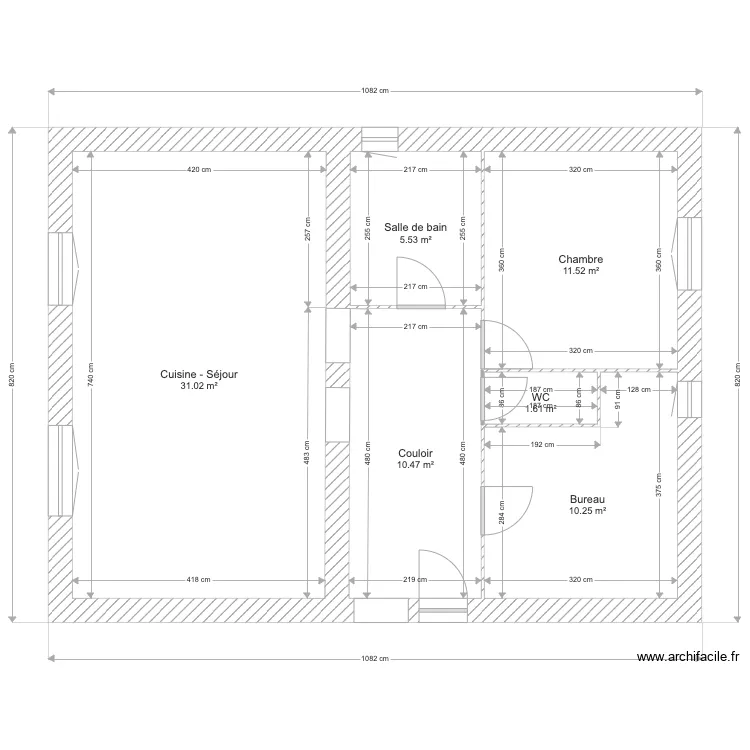 1 Plan appartement Margaux St jean. Plan de 
