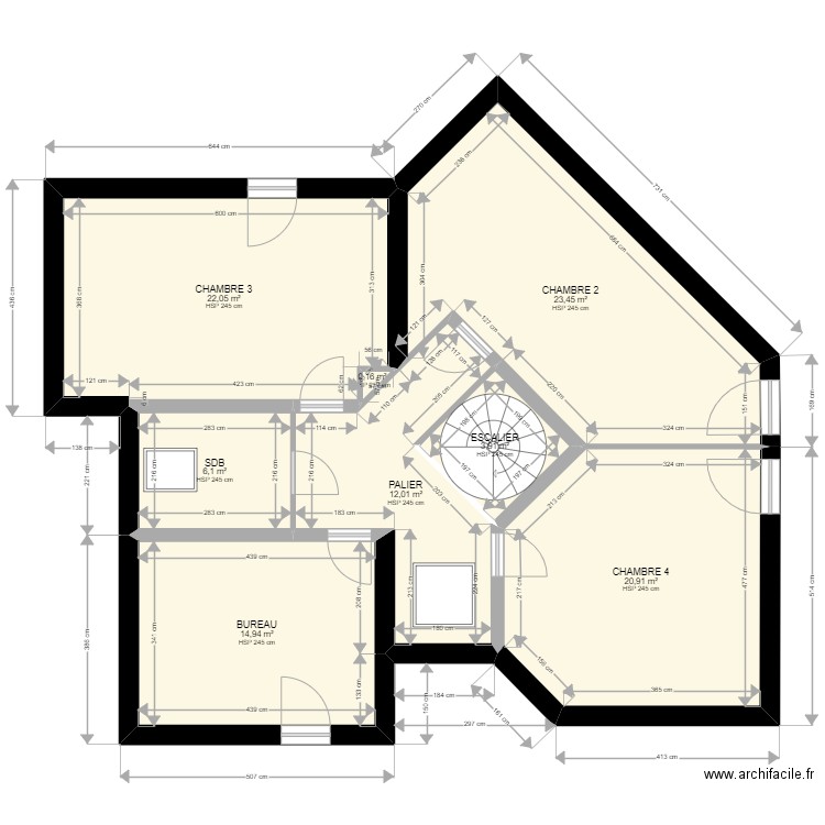 GUERBER_ETAGE. Plan de 0 pièce et 0 m2