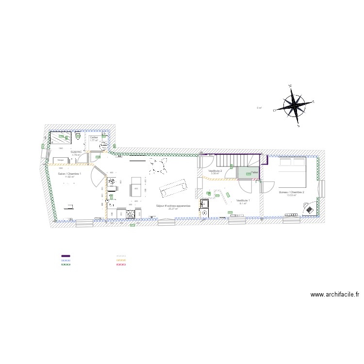 Etage principal. Plan de 0 pièce et 0 m2