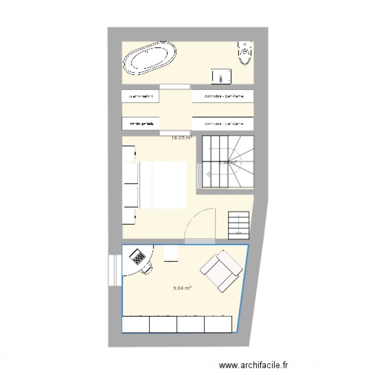 Maison 2e niveau. Plan de 0 pièce et 0 m2