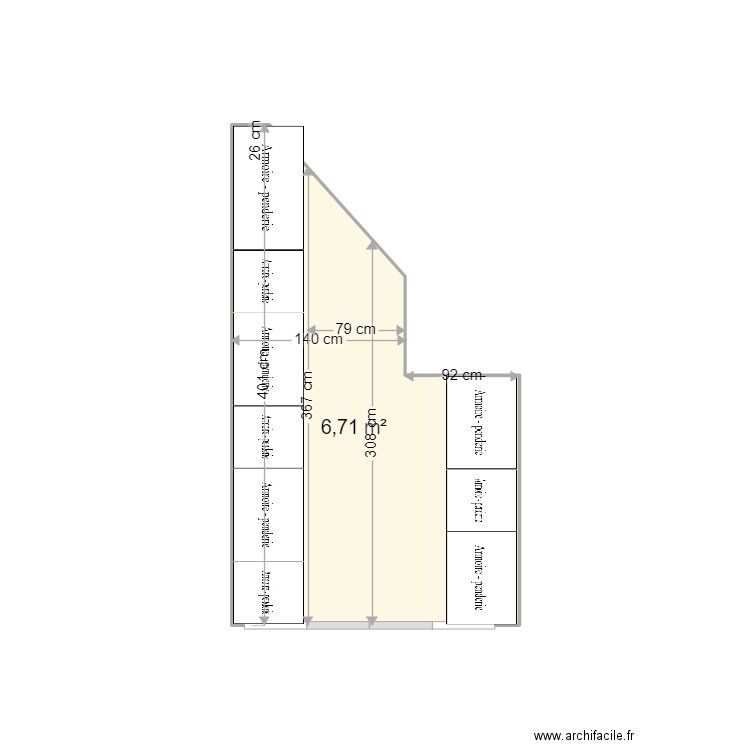 Dressing Cardinet V2. Plan de 0 pièce et 0 m2