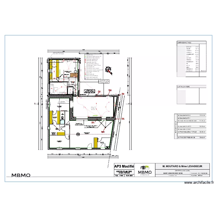 LEVASSEUR MOUTARD. Plan de 