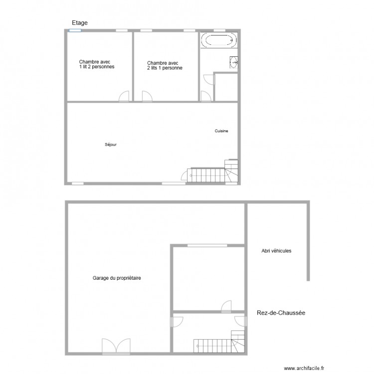 Plan du gite 1161. Plan de 0 pièce et 0 m2