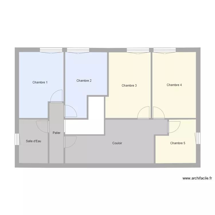 Gouy Etage  Couleur murs. Plan de 