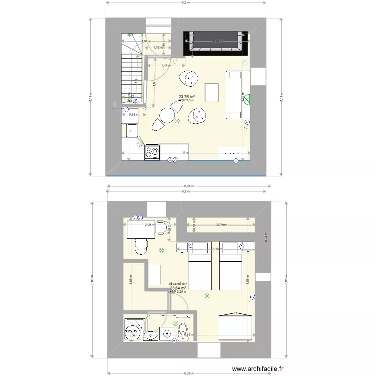 la treille rez. Plan de 