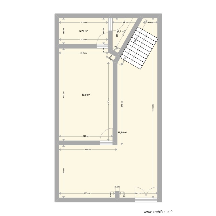 MSA 03. Plan de 4 pièces et 66 m2