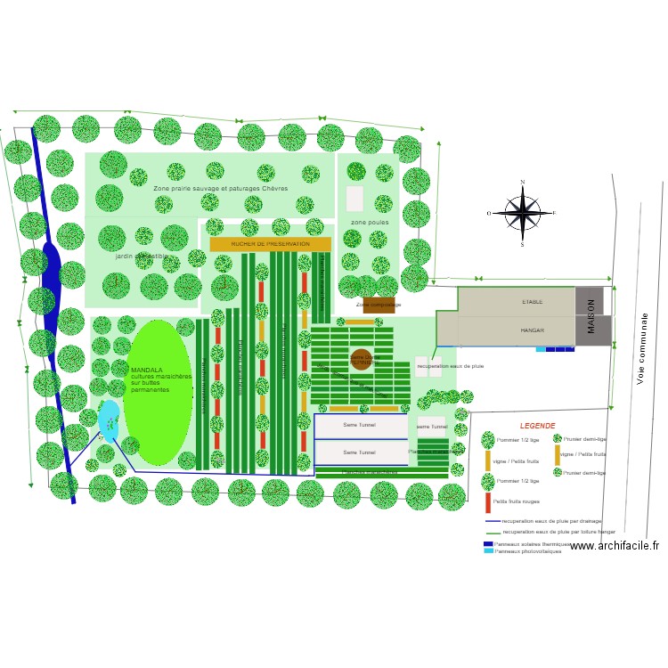 plan permaculture. Plan de 0 pièce et 0 m2