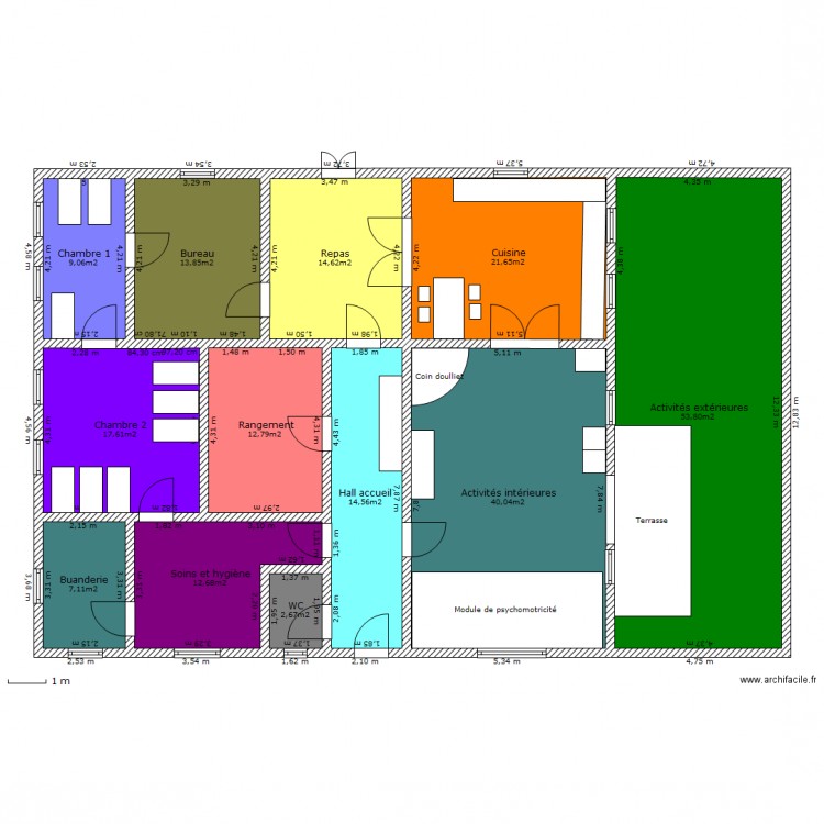 Maison d'enfants par Cathleen Delattre 1C X46. Plan de 0 pièce et 0 m2