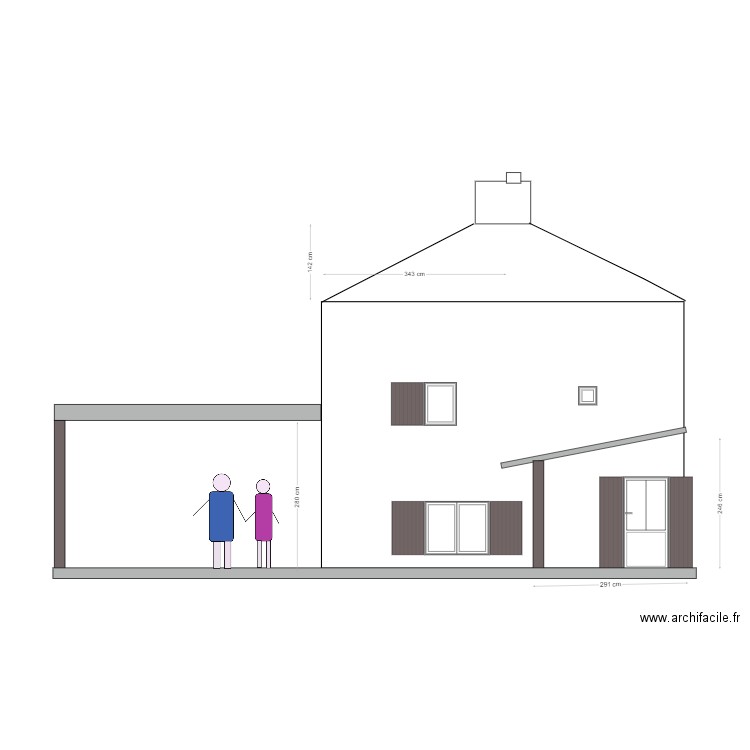 Marzan Façade Sud. Plan de 0 pièce et 0 m2