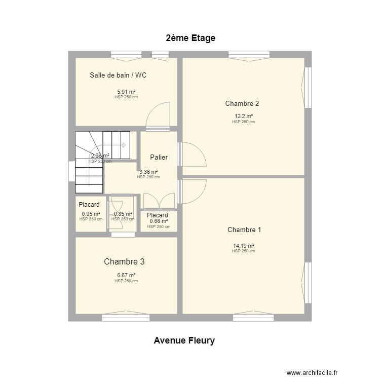 FAY COLOMBES 2éme ETAGE. Plan de 0 pièce et 0 m2