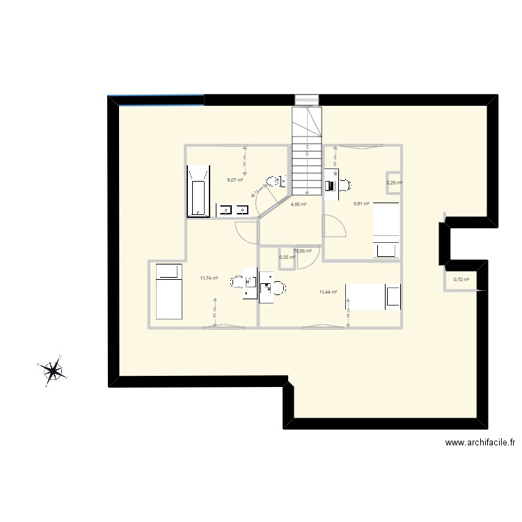 Maison Béranger version combles V4. Plan de 0 pièce et 0 m2