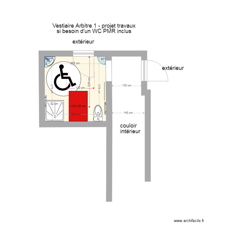 vestiaires arbitres 1 gymnase livron01072019. Plan de 0 pièce et 0 m2