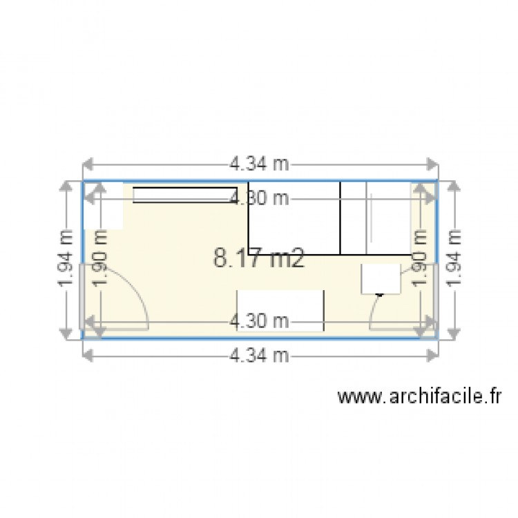 Chambrette. Plan de 0 pièce et 0 m2