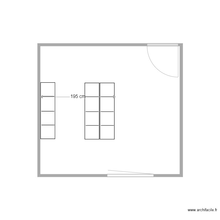 salle de jeu. Plan de 1 pièce et 12 m2