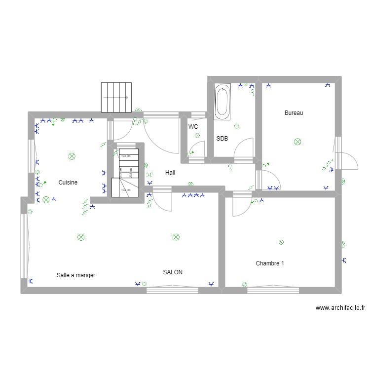plan electrique ok. Plan de 0 pièce et 0 m2