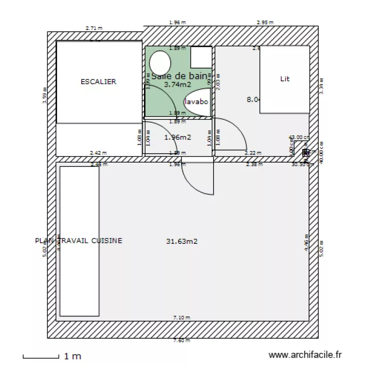 Risy 1er &eacute;tage. Plan de 