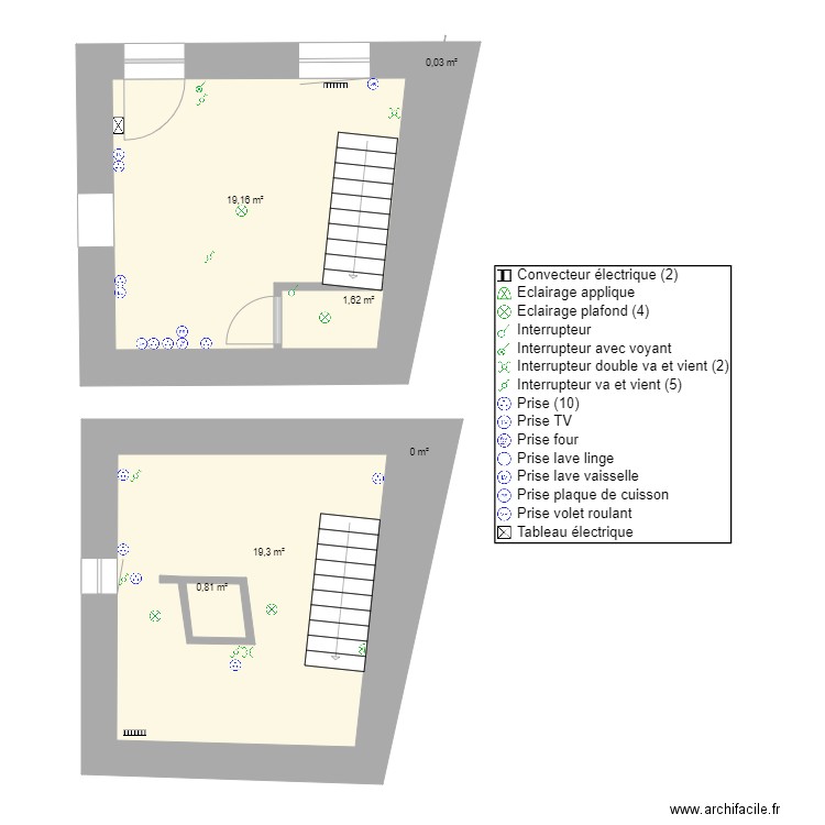 LUDOBISPRIN. Plan de 6 pièces et 42 m2