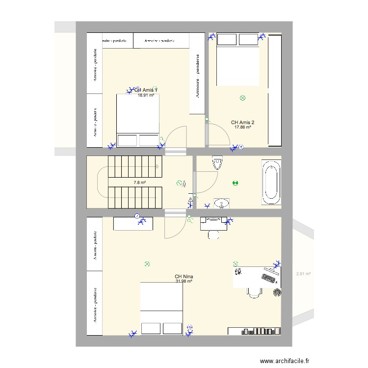 2ième Electricité. Plan de 0 pièce et 0 m2