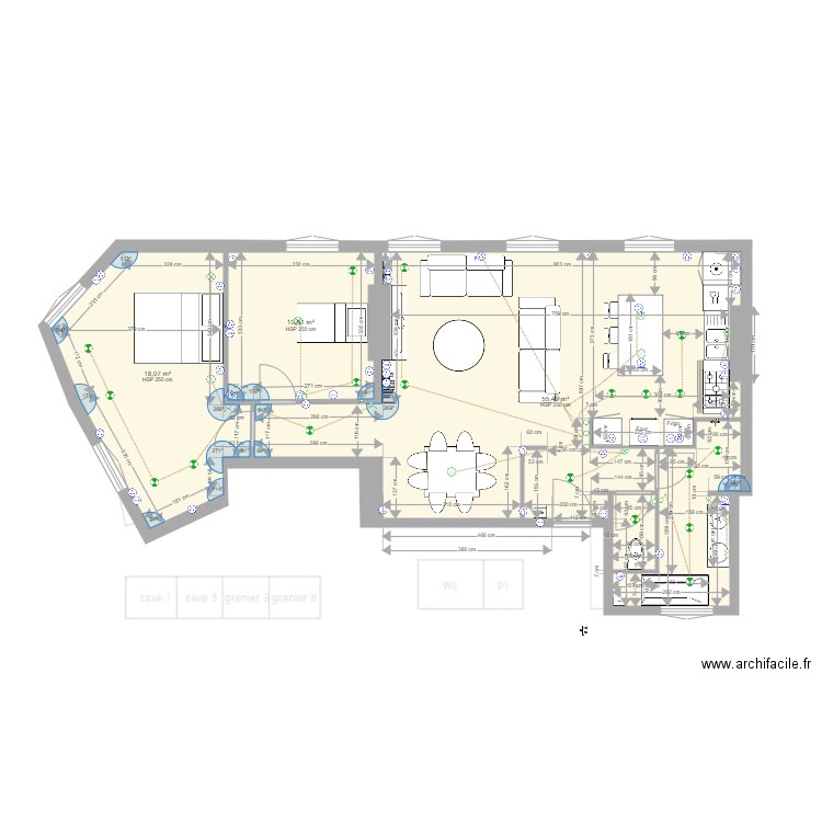 LYON3PLAN20211021v5bis. Plan de 3 pièces et 84 m2