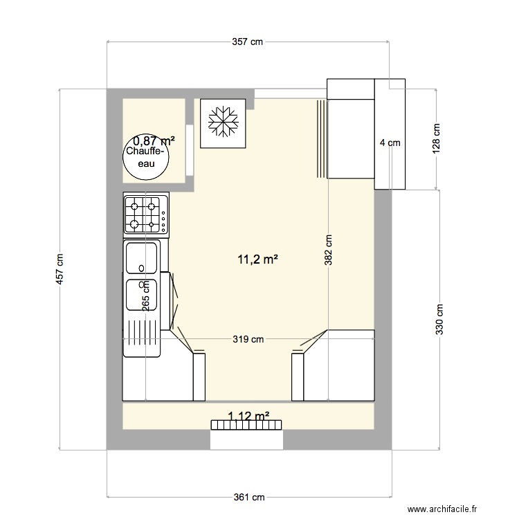 CUISINE A Lou houdens. Plan de 0 pièce et 0 m2