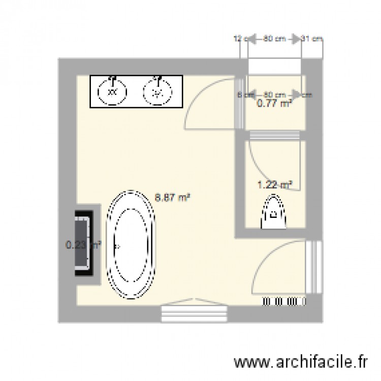 maison sanitaire étage. Plan de 0 pièce et 0 m2