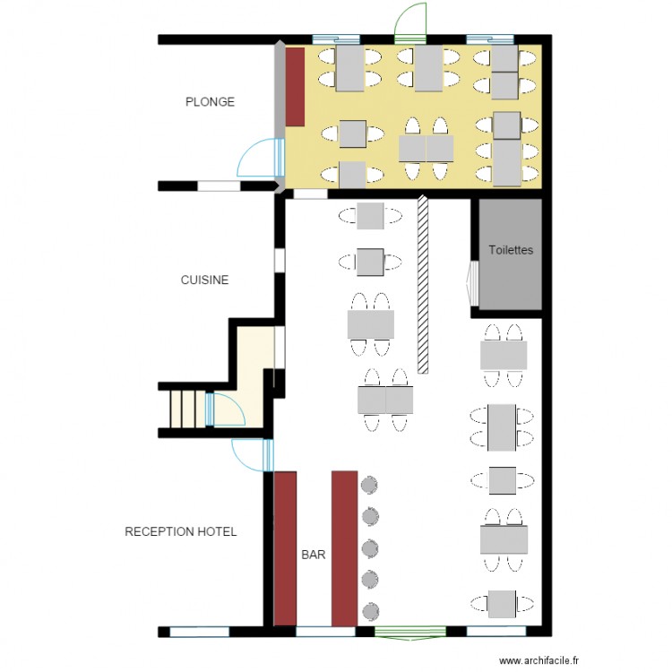 Le St Michel  Restaurant Bar. Plan de 0 pièce et 0 m2