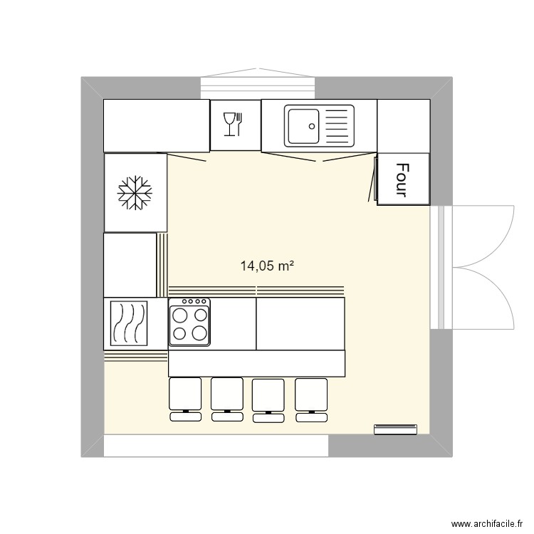 cuisine. Plan de 0 pièce et 0 m2