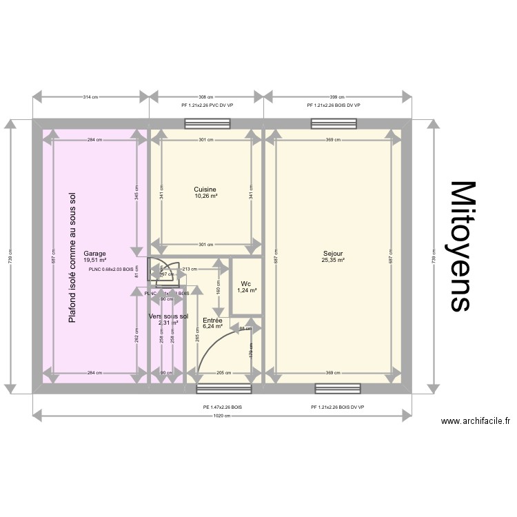 Fofana . Plan de 13 pièces et 176 m2