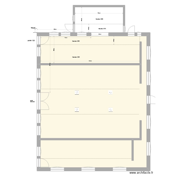 batiment Marion. Plan de 1 pièce et 289 m2