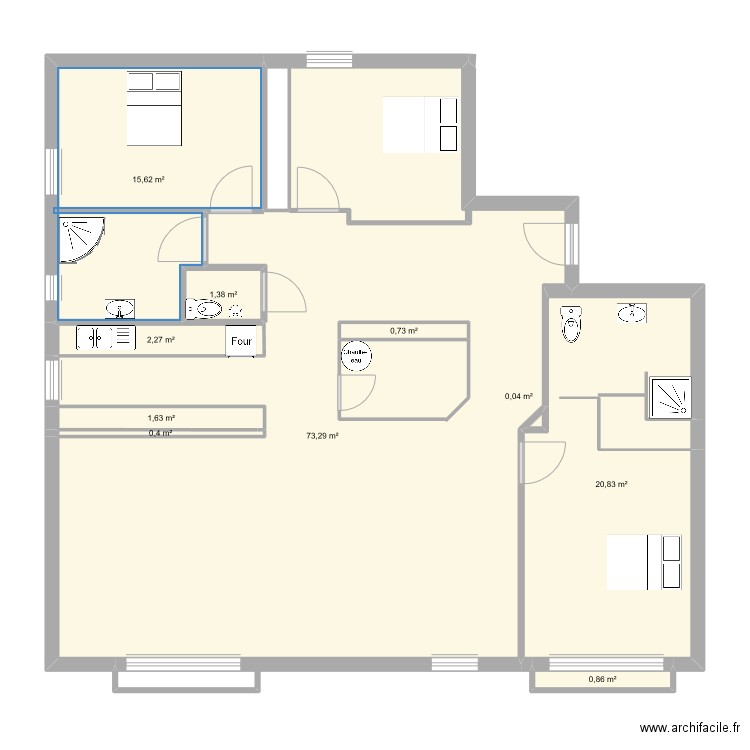 Accés1. Plan de 0 pièce et 0 m2