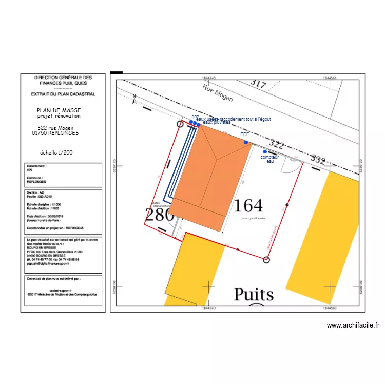 Plan de masse projet 2 Rice. Plan de 