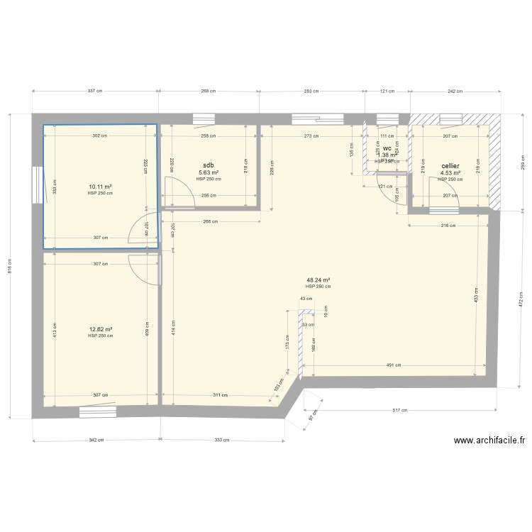 fff. Plan de 0 pièce et 0 m2