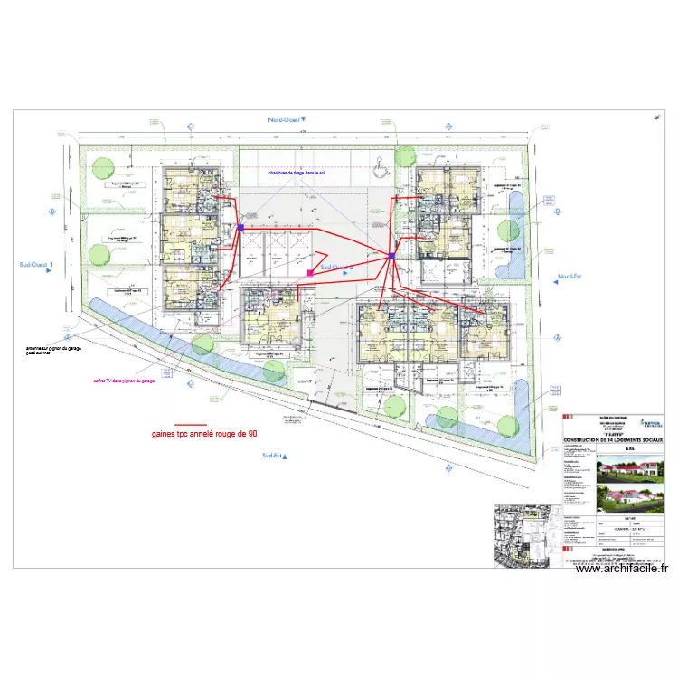 plan VRD antenne les illettes LOT 37. Plan de 