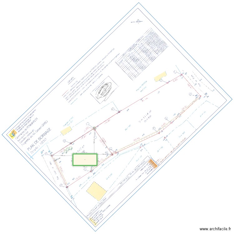 plan surfaces essais. Plan de 1 pièce et 546 m2