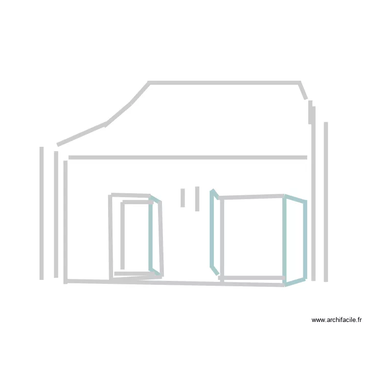 façade EST après démolition St GEORGES. Plan de façade EST après démolition St GEORGES. Plan de