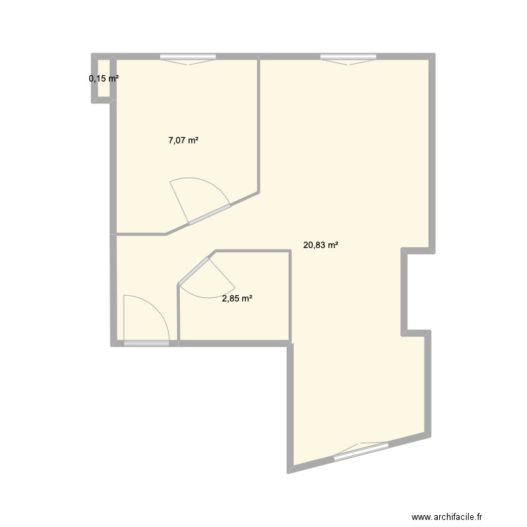 Beauregard. Plan de 4 pièces et 31 m2