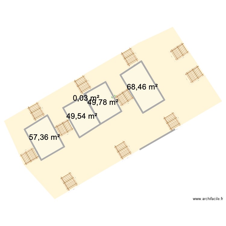 Masse Johner Muller . Plan de 5 pièces et 225 m2