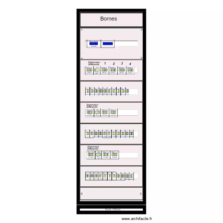 Coffret TD TD SALLE. Plan de 
