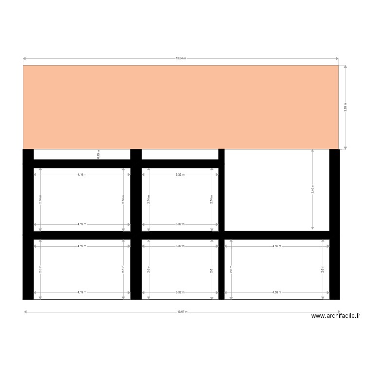 coupe bb avant travaux. Plan de 0 pièce et 0 m2