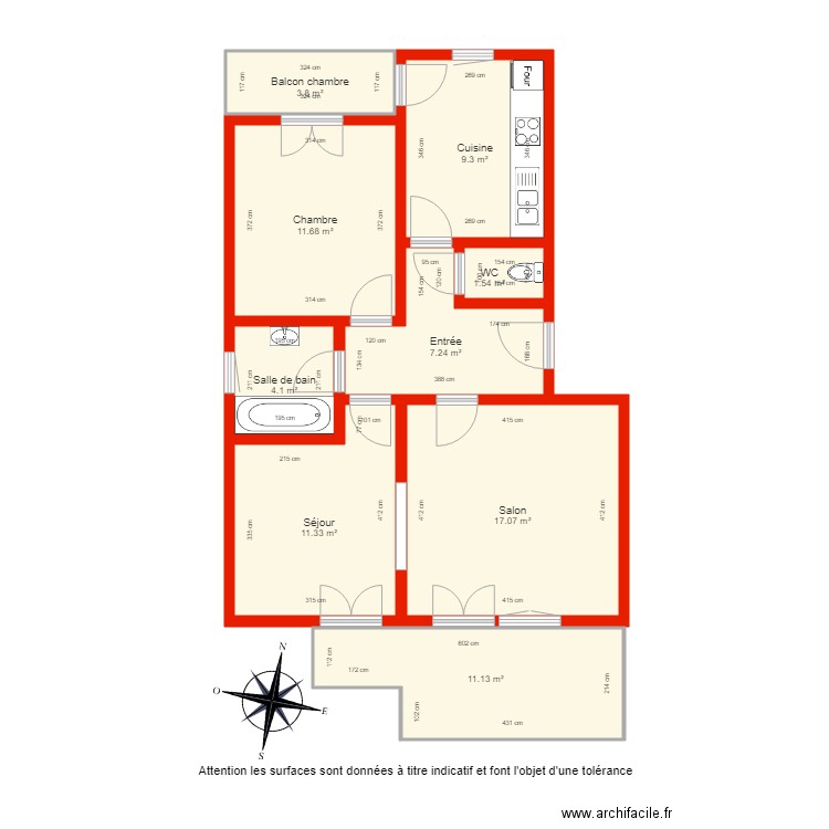 BI 2699 côté. Plan de 0 pièce et 0 m2