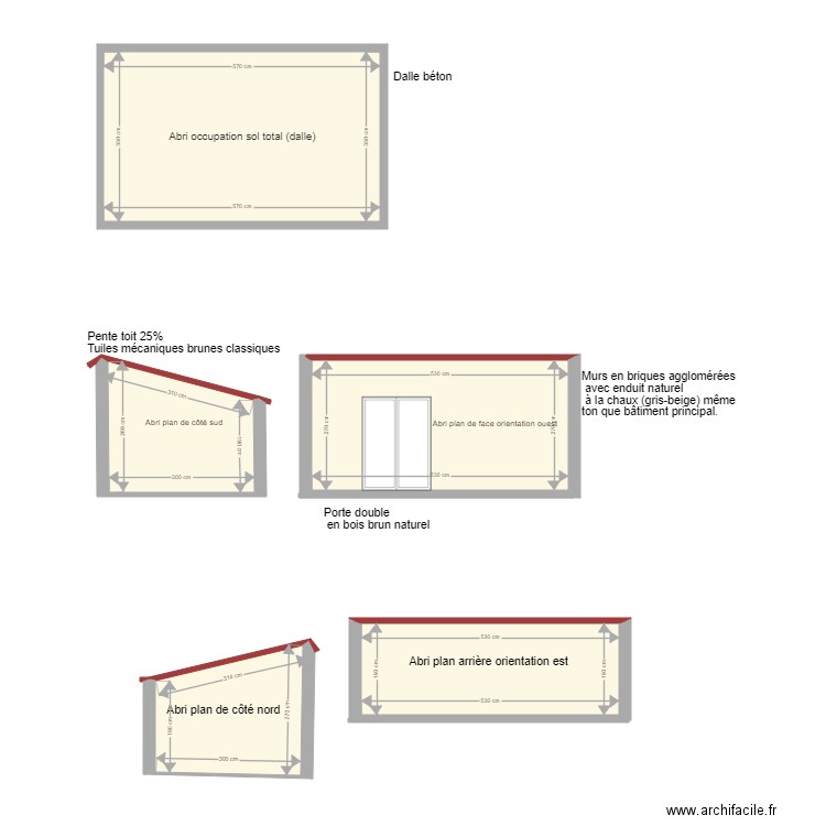 plan de masse abri. Plan de 0 pièce et 0 m2