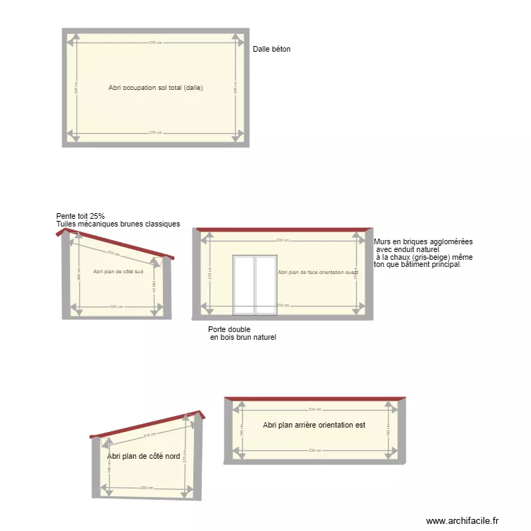 plan de masse abri. Plan de plan de masse abri. Plan de