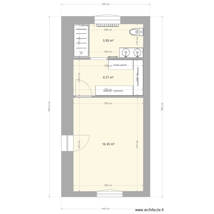 SDB dressing Hommarting. Plan de 0 pièce et 0 m2