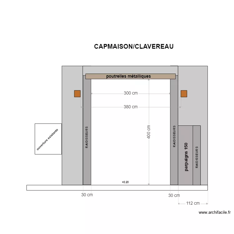 CLAVEREAU PERIBOIS. Plan de 