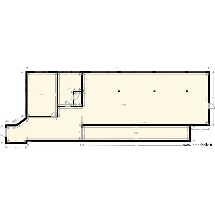 villemomble existant jordan. Plan de 4 pièces et 335 m2