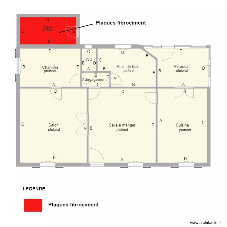 tuff&eacute;. Plan de 