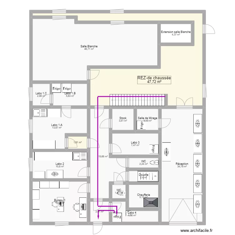 Reprobiol Ouffet niveau 0. Plan de Reprobiol Ouffet niveau 0. Plan de