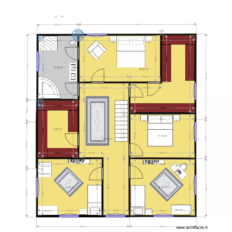 Maison Jura 5. Plan de 