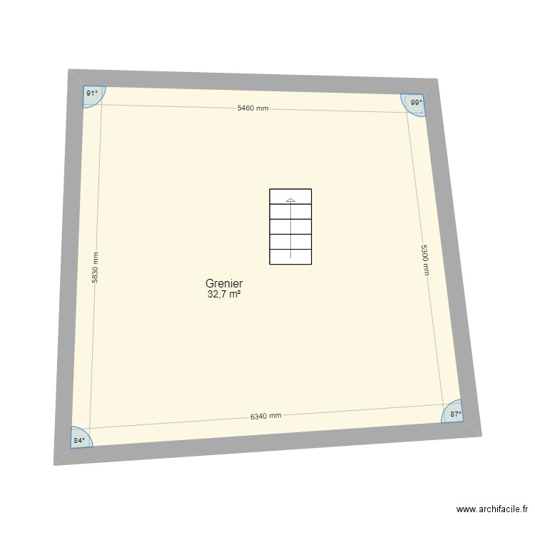 grenier. Plan de 0 pièce et 0 m2