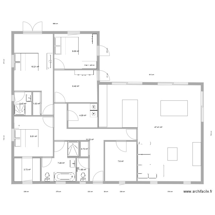 maison L 6. Plan de 0 pièce et 0 m2